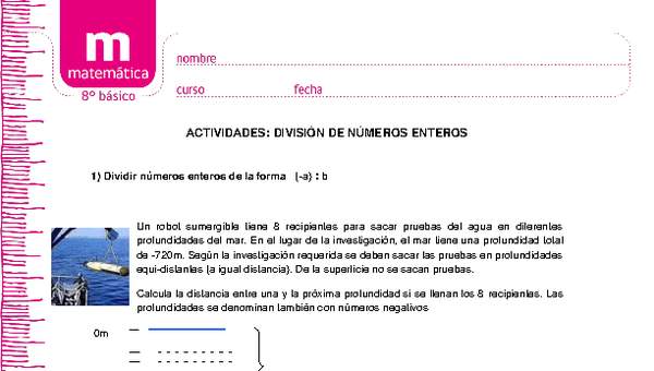 División de números enteros División de números enteros