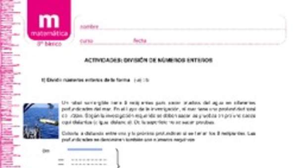 División de números enteros División de números enteros