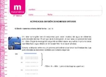 División de números enteros División de números enteros