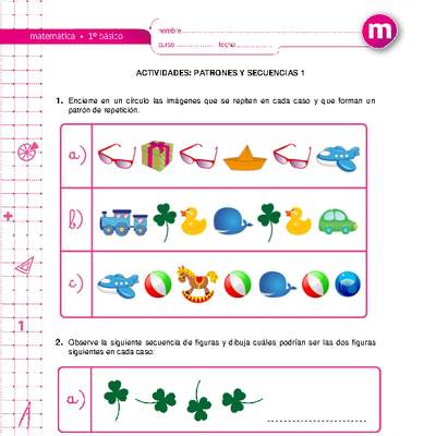 Patrones y secuencias 1 Patrones y secuencias 1