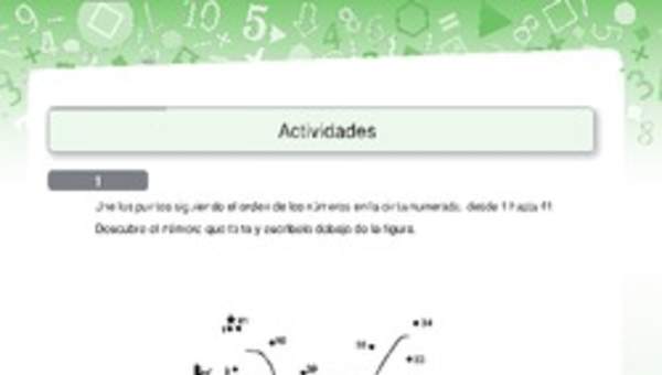 Dibujar siguiendo la secuencia numérica 1 Dibujar siguiendo la secuencia numérica 1