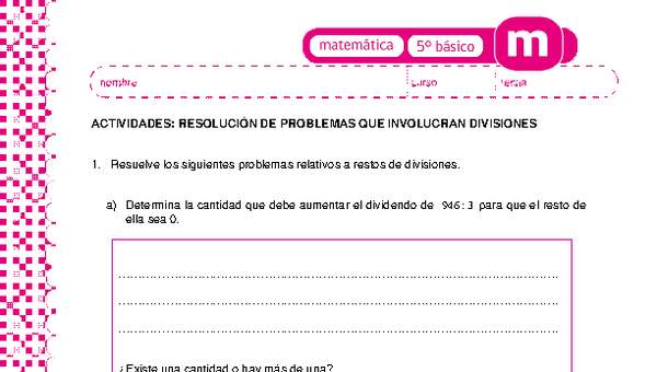 Resolución de problemas que involucran divisiones Resolución de problemas que involucran divisiones