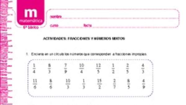 Fracciones y números mixtos Fracciones y números mixtos