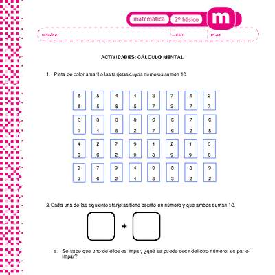 Cálculo mental Cálculo mental