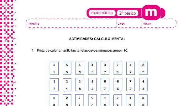 Cálculo mental Cálculo mental