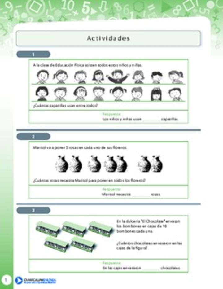 Resolución de problemas de conteo y adición 1 Resolución de problemas de conteo y adición 1