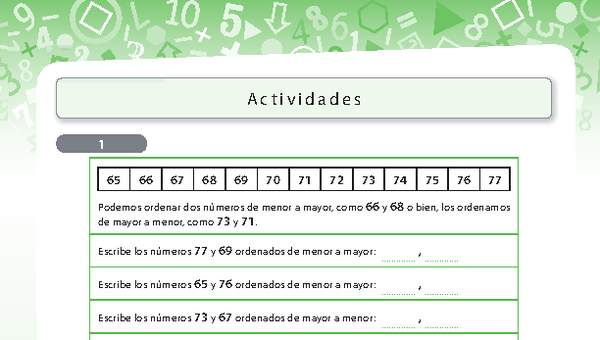 Mayor que, menor que y ordenar cifras Mayor que, menor que y ordenar cifras