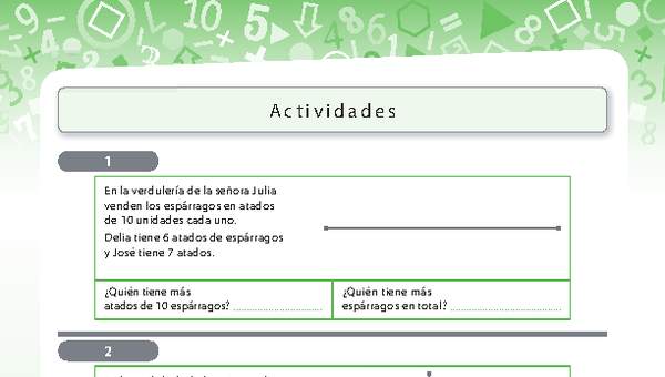 Actividades mayor que, menor que Actividades mayor que, menor que