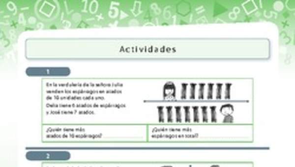 Actividades mayor que, menor que Actividades mayor que, menor que