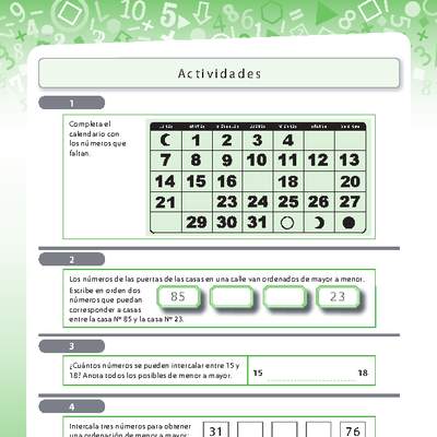 Ordenar e intercalar cifras Ordenar e intercalar cifras