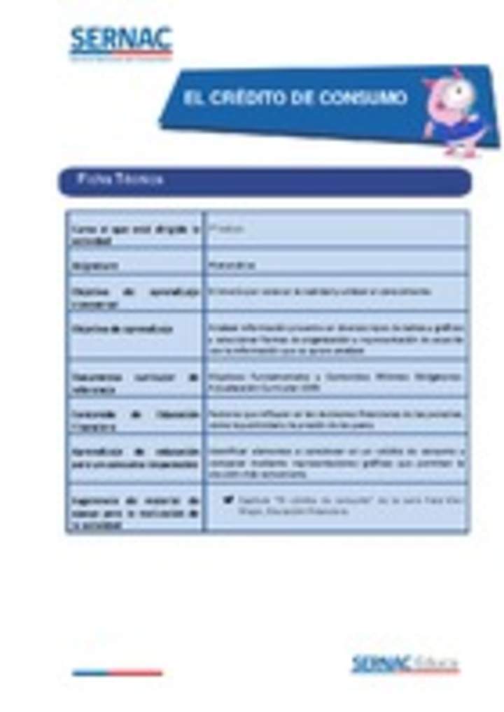 El crédito de consumo El crédito de consumo