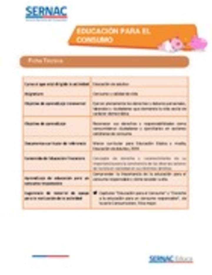Educación para el consumo Educación para el consumo