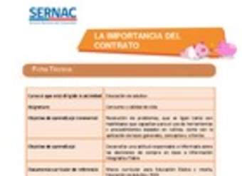 La importancia del contrato La importancia del contrato
