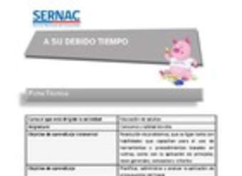 A su debido tiempo: Educación adulto, Planificación y elaboración presupuesto A su debido tiempo: Educación adulto, Planificación y elaboración presupuesto