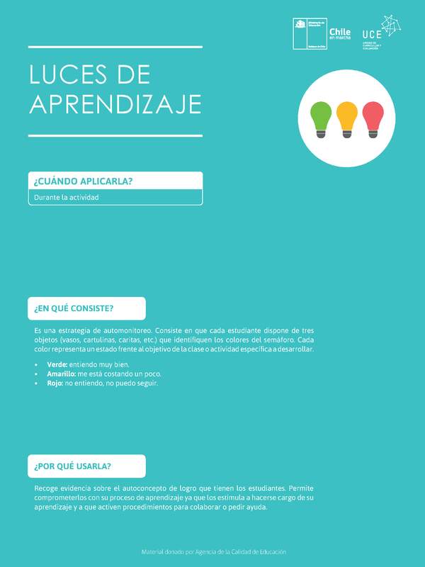 Luces de aprendizaje Luces de aprendizaje