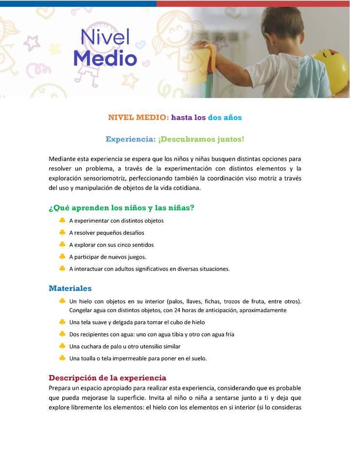 Experiencia educativa: Descubramos juntos Experiencia educativa: Descubramos juntos