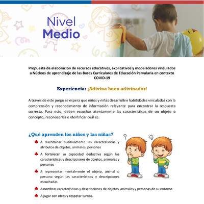 Experiencia: Adivina, buen adivinador Experiencia: Adivina, buen adivinador