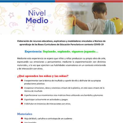 Experiencia: Soplando, soplando, sigamos jugando... Experiencia: Soplando, soplando, sigamos jugando...