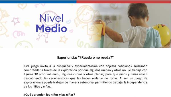 Experiencia: ¿Rueda o no rueda? Experiencia: ¿Rueda o no rueda?