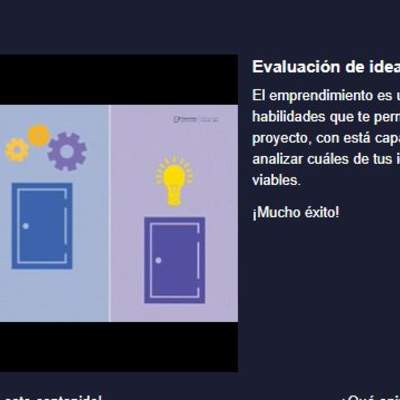 Curso: Evaluación de ideas de negocio Curso: Evaluación de ideas de negocio