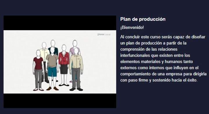 Curso: Plan de producción Curso: Plan de producción