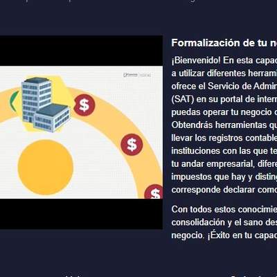 Curso: Formalización de tu negocio Curso: Formalización de tu negocio