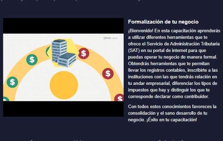 Curso: Formalización de tu negocio Curso: Formalización de tu negocio