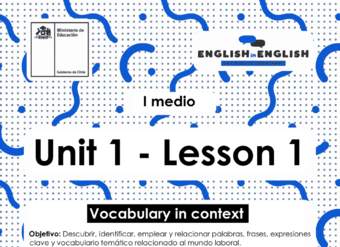 Lesson 1 Inglés 1º medio Lesson 1 Inglés 1º medio