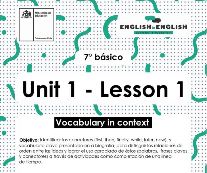Lesson 1 Inglés 7º básico Lesson 1 Inglés 7º básico