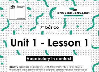 Lesson 1 Inglés 7º básico Lesson 1 Inglés 7º básico