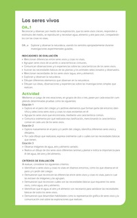 Ejemplo Evaluación Programas - OA01 - Los seres vivos Ejemplo Evaluación Programas - OA01 - Los seres vivos