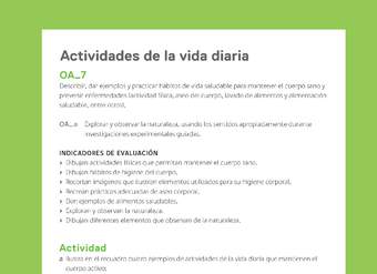 Ejemplo Evaluación Programas - OA07 - Actividades de la vida diaria Ejemplo Evaluación Programas - OA07 - Actividades de la vida diaria