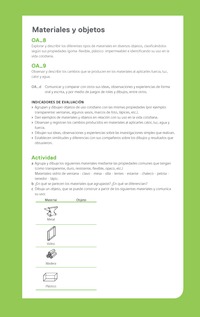 Ejemplo Evaluación Programas - OA08 - OA09 - Materiales y objetos 2 Ejemplo Evaluación Programas - OA08 - OA09 - Materiales y objetos 2