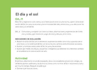 Ejemplo Evaluación Programas - OA11 - El día y el sol Ejemplo Evaluación Programas - OA11 - El día y el sol