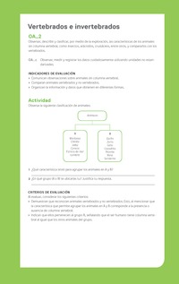 Ejemplo Evaluación Programas - OA02 - Vertebrados e invertebrados Ejemplo Evaluación Programas - OA02 - Vertebrados e invertebrados