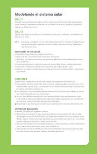 Ejemplo Evaluación Programas - OA11 - OA12 - Modelando el sistema solar Ejemplo Evaluación Programas - OA11 - OA12 - Modelando el sistema solar