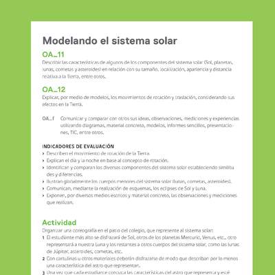 Ejemplo Evaluación Programas - OA11 - OA12 - Modelando el sistema solar Ejemplo Evaluación Programas - OA11 - OA12 - Modelando el sistema solar