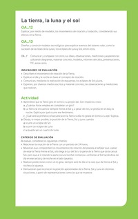 Ejemplo Evaluación Programas - OA12 - OA13 - La tierra, la luna y el sol Ejemplo Evaluación Programas - OA12 - OA13 - La tierra, la luna y el sol