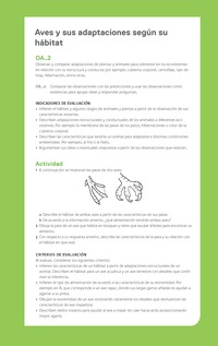 Ejemplo Evaluación Programas - OA02 - Aves y sus adaptaciones según su hábitat Ejemplo Evaluación Programas - OA02 - Aves y sus adaptaciones según su hábitat
