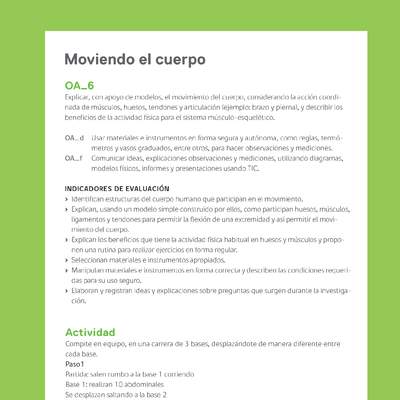 Ejemplo Evaluación Programas - OA06 - Moviendo el cuerpo Ejemplo Evaluación Programas - OA06 - Moviendo el cuerpo