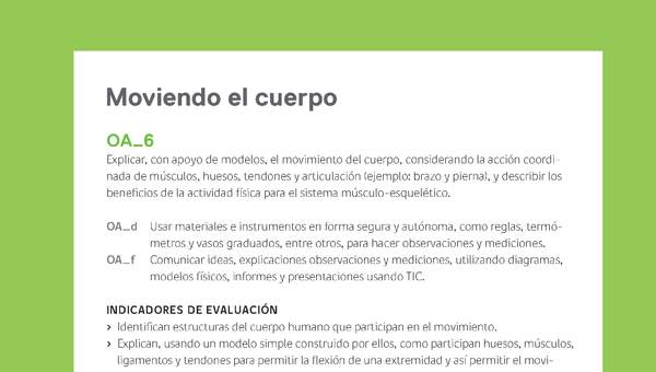Ejemplo Evaluación Programas - OA06 - Moviendo el cuerpo Ejemplo Evaluación Programas - OA06 - Moviendo el cuerpo