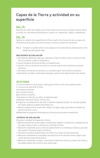 Ejemplo Evaluación Programas - OA15 - OA16 - Capas de la Tierra y actividad en su superficie Ejemplo Evaluación Programas - OA15 - OA16 - Capas de la Tierra y actividad en su superficie