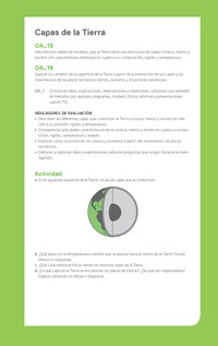 Ejemplo Evaluación Programas - OA15 - OA16 - Capas de la Tierra Ejemplo Evaluación Programas - OA15 - OA16 - Capas de la Tierra