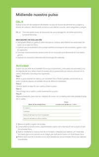 Ejemplo Evaluación Programas - OA04 - Midiendo nuestro pulso Ejemplo Evaluación Programas - OA04 - Midiendo nuestro pulso