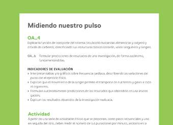 Ejemplo Evaluación Programas - OA04 - Midiendo nuestro pulso Ejemplo Evaluación Programas - OA04 - Midiendo nuestro pulso