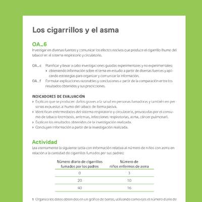 Ejemplo Evaluación Programas - OA06 - Los cigarrillos y el asma Ejemplo Evaluación Programas - OA06 - Los cigarrillos y el asma