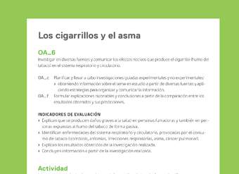 Ejemplo Evaluación Programas - OA06 - Los cigarrillos y el asma Ejemplo Evaluación Programas - OA06 - Los cigarrillos y el asma