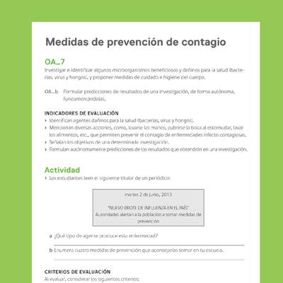Ejemplo Evaluación Programas - OA07 - Medidas de prevención de contagio Ejemplo Evaluación Programas - OA07 - Medidas de prevención de contagio