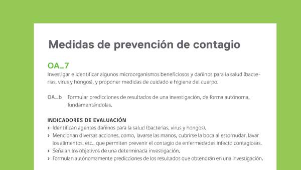 Ejemplo Evaluación Programas - OA07 - Medidas de prevención de contagio Ejemplo Evaluación Programas - OA07 - Medidas de prevención de contagio