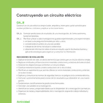 Ejemplo Evaluación Programas - OA09 - Construyendo un circuito eléctrico Ejemplo Evaluación Programas - OA09 - Construyendo un circuito eléctrico